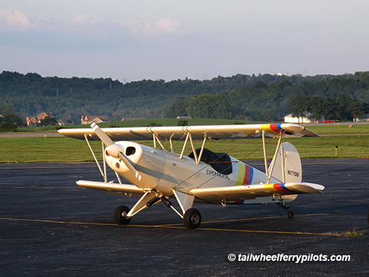 EAA Biplane, N1770 during ferry flight at the Washington County airport, Pennsylvania, AHLC2633