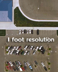 aerial photography resolution with 1 foot pixel resolution
