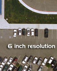 aerial photography resolution with 6 inch pixel resolution