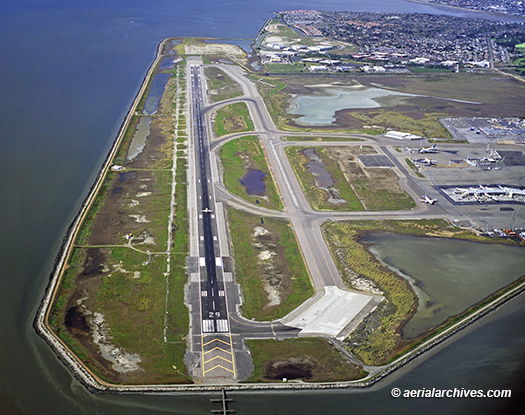 © aerialarchives.com, Oakland International Airport,  stock aerial photograph, aerial 
photography, AHLB2372.jpg