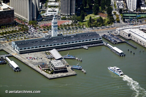 © aerialarchives.com,  Ferry Building, Port of San Francisco,  stock aerial photograph, aerial
photography, AHLB3185.jpg