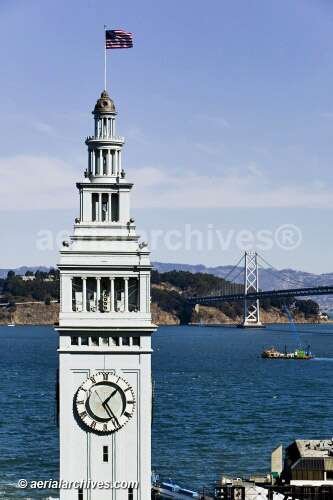 © aerialarchives.com, Ferry Building,  San Francisco architecture,  stock aerial photograph, aerial
photography, AHLB3272.jpg