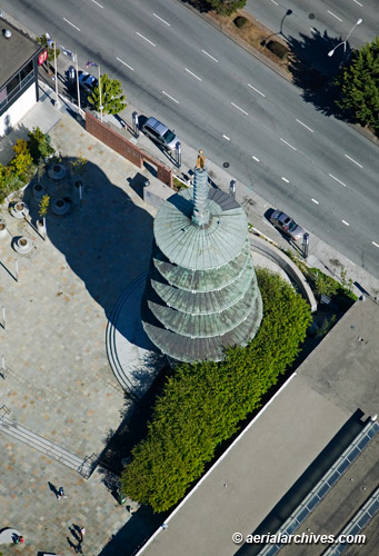 © aerialarchives.com,   Aerial Photograph Peace Pagoda Japantown San Francisco  stock aerial photograph, aerial
photography, AHLB3345