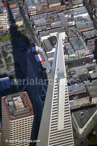 © aerialarchives.com,Transamerica Pyramid,   San Francisco architecture,  stock aerial photograph, aerial
photography, AHLB3649.jpg