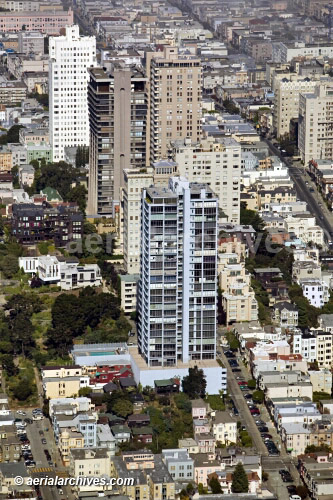 © aerialarchives.com, Russian Hill, Residential Towers, San Francisco architecture,  stock aerial photograph, aerial
photography, AHLB3659.jpg