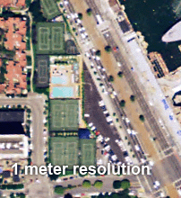 aerial photography resolution with 1 meter pixel resolution sample